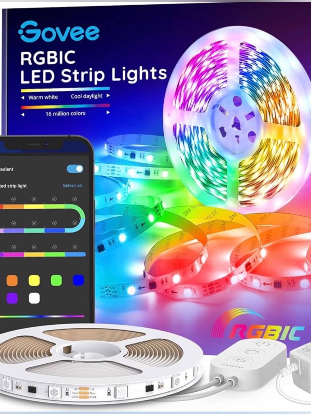 RGBIC LED Strip Lights - Multicolor Smart Lighting